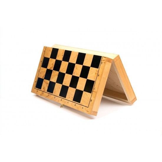 Шахматная доска складная дерево, 36,5см х 36,5см (Украина)