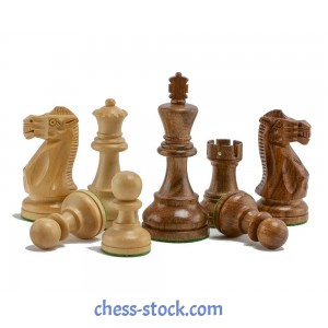 Шахматные фигуры Американский Стаунтон 5 (коричневые)