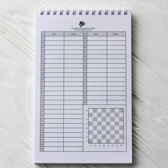 Блокнот для записи партий на пружинке (спирали)