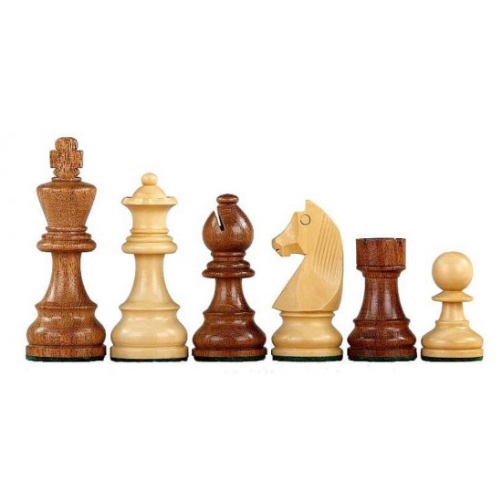 Шахматные фигуры Немецкий Стаунтон 6, коричневые (Индия)
