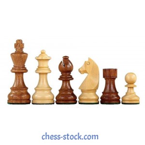 Шахові фігури Німецький Стаунтон 6, коричневі (Індія)