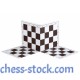  Шахова дошка з подвійним складанням, 51см х51см, чорно-біла