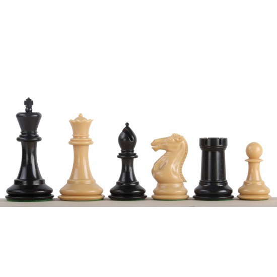 Шахові фігури Ексклюзивні №6, обтяжені, Natural & Black