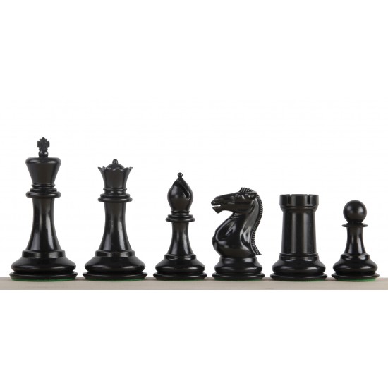 Шахові фігури Ексклюзивні №6, обтяжені, Natural & Black