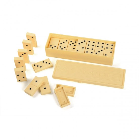 Домино белое в футляре