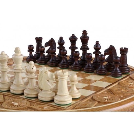 Шахматы Рубин - ручная работа, 35см х 35см