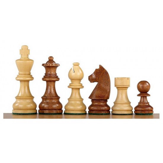 Шахматные фигуры Немецкий Стаунтон №5, коричневые (Индия)