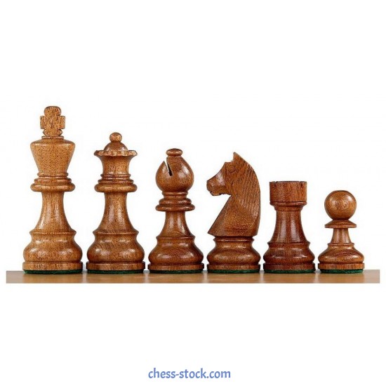 Шахові фігури Німецький Стаунтон №5, коричневі (Індія)