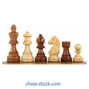 Шахматные фигуры Немецкий Стаунтон №5, коричневые (Индия)