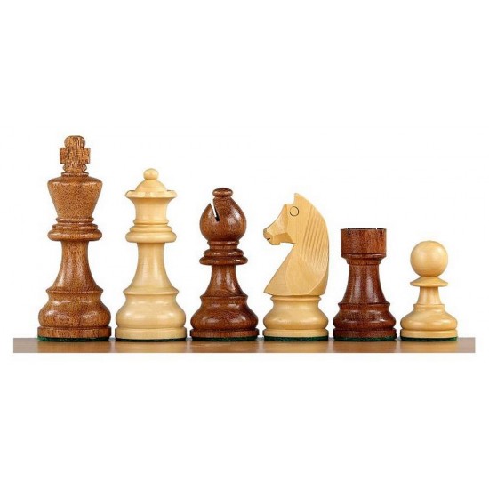 Шахматные фигуры Немецкий Стаунтон №5, коричневые (Индия)
