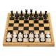 Набор шахматы пластиковые + доска дерево, 36,5см х 36,5см, (Украина)