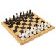 Набор шахматы пластиковые + доска дерево, 36,5см х 36,5см, (Украина)