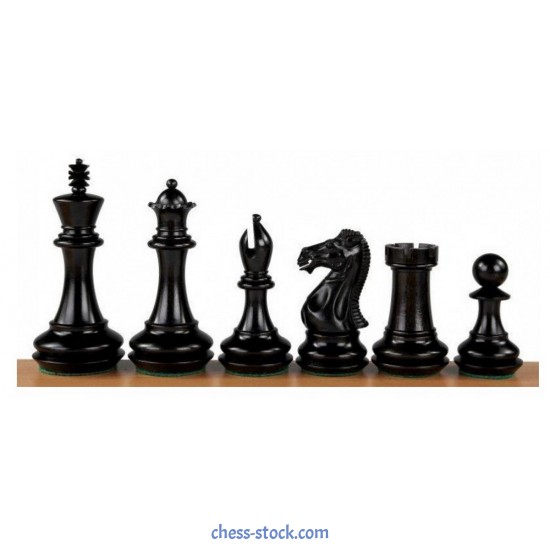 Шахматные фигуры Champfered Base №6+ (черные)