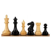 Шахові фігури Champfered Base №6+ (чорні)