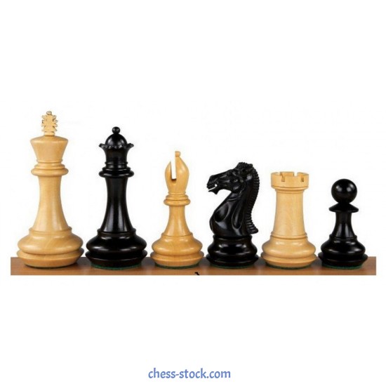 Шахматные фигуры Champfered Base №6+ (черные)