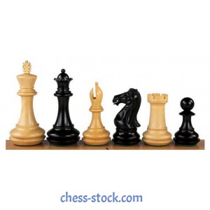 Шахові фігури Champfered Base №6+ (чорні)
