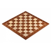 Шахматная доска Sapele №5 нескладная с обозначениями, 48 х 48 см