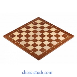 Шахматная доска Sapele Maple Dark №6 нескладная с обозначениями
