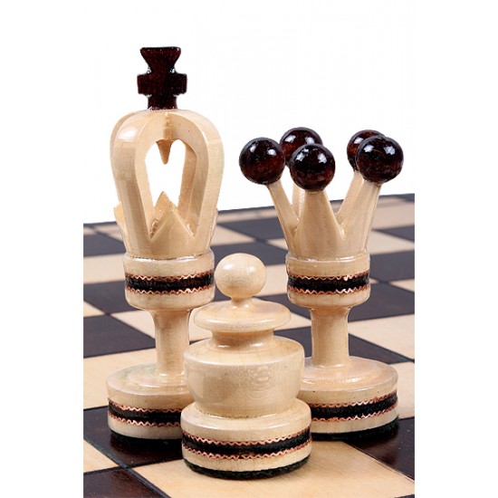 Набір шахів Королівські інкрустовані, 49см х 49см, (Мадон 136)
