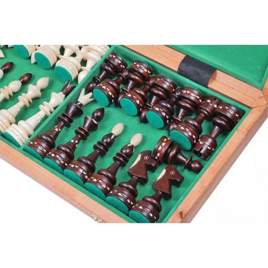 Набор шахмат Индийские большие интарсия, 50см х 50см, (Мадон 119F)