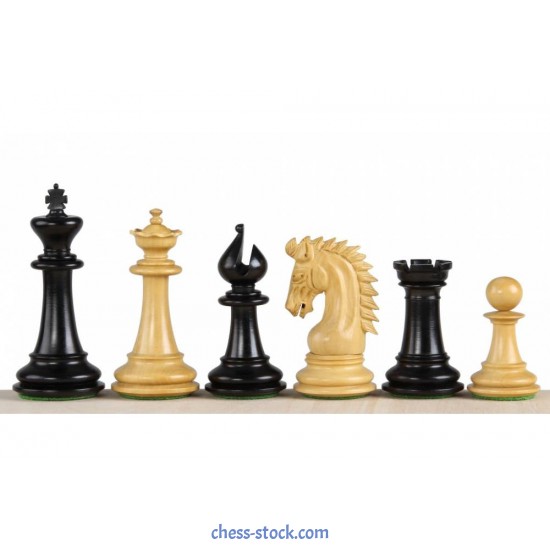 Шахматные фигуры Шейх №6, черные (Индия)