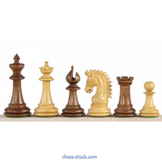 Шахматные фигуры Шейх №6, коричневые (Индия)