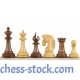 Шахматные фигуры Шейх №6, коричневые (Индия)