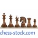 Шахові фігури Шейх №6, коричневі (Індія)
