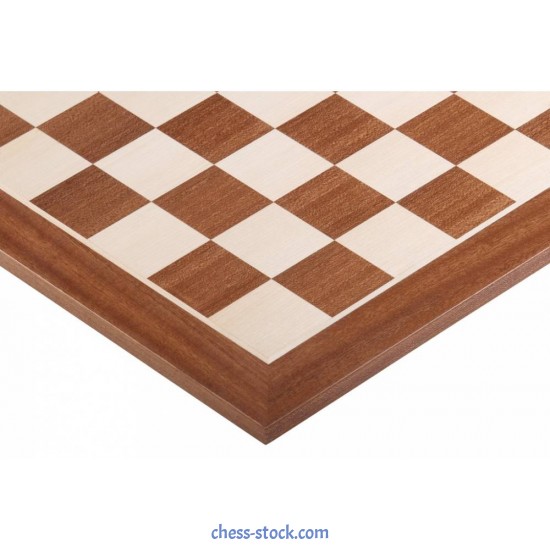 Шахматная доска Sapele Maple Dark №5 нескладная, без обозначений