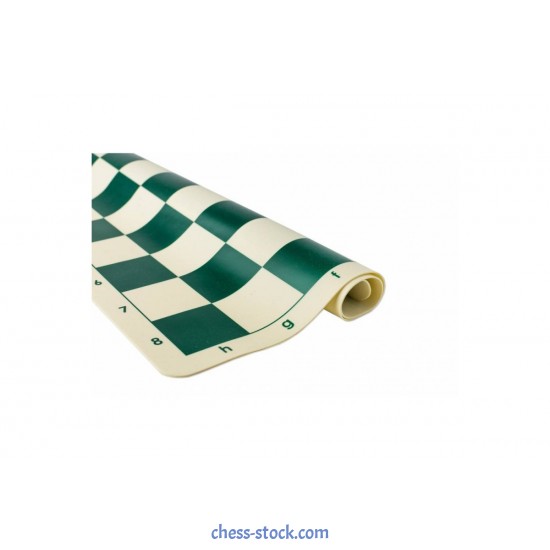 Силіконова шахова дошка №6, біло- зелена, 51см х 51см (Польща)