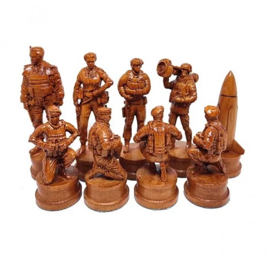 Шахові фігури ЗСУ (Коричневі)