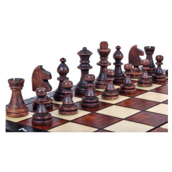 Шаховий набір магнітний дерев'яний, 27 см х 27 см (Wegiel)