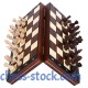 Шаховий набір магнітний дерев'яний, 27 см х 27 см (Wegiel)
