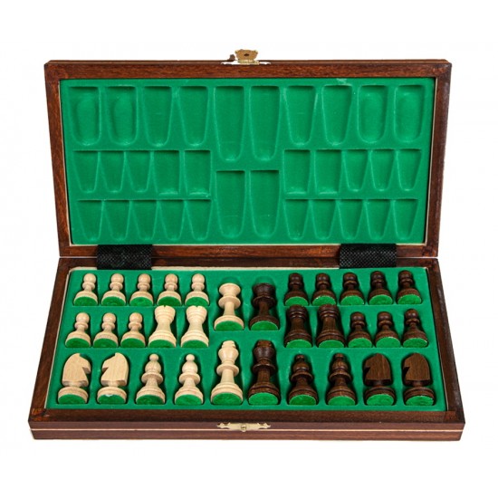 Шаховий набір магнітний дерев'яний, 27 см х 27 см (Wegiel)