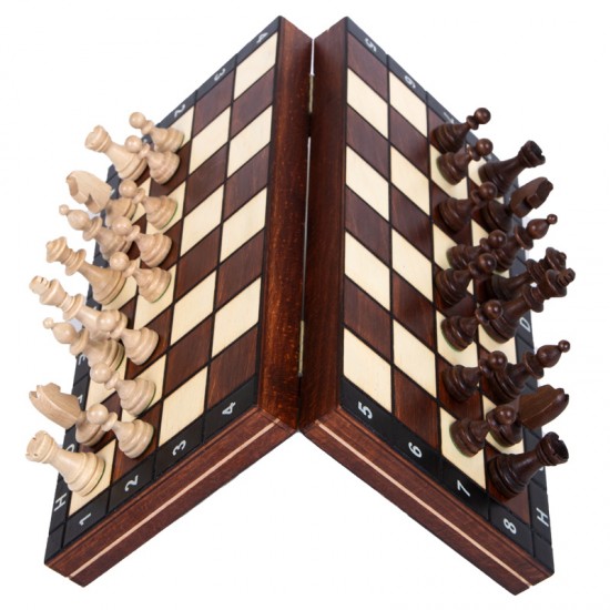 Шахматный набор магнитный деревянный, 27 см х 27 см (Wegiel)