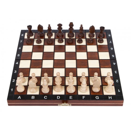 Шаховий набір магнітний дерев'яний, 27 см х 27 см (Wegiel)