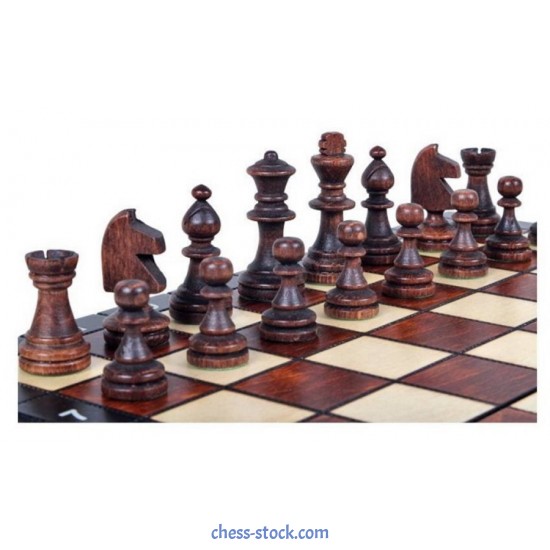 Шахматный набор магнитный деревянный, 27 см х 27 см (Wegiel)