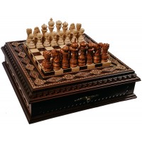 Набір шахів Royal Elegance, 52см х 52см. Ручна робота (Україна)