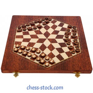 Набір шахів для 3-х + нарди "Модерн" №4, 40 х 40 см