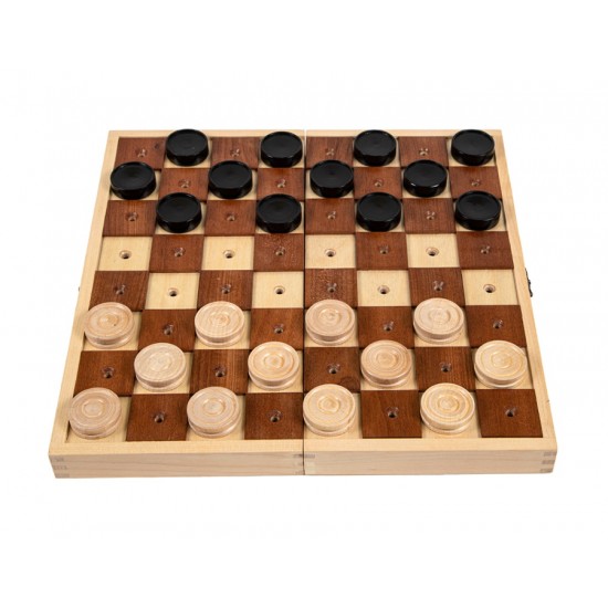 Набір шахи та шашки для незрячих, 44 х 44 см