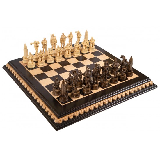 Шахматный набор Воины ВСУ черные, 57 х 57 см