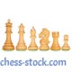Набор шахмат Kings Bridal №6, 53 х 53 см, черные (Индия)