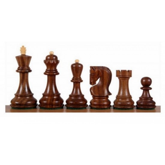 Набір шахів Загреб №6 коричневі, дошка Sapele Maple Dark 54 х 54 см