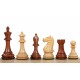 Набір шахів Супрім №6 коричневі +  дошка  Sapele Maple Dark 54 х 54 см