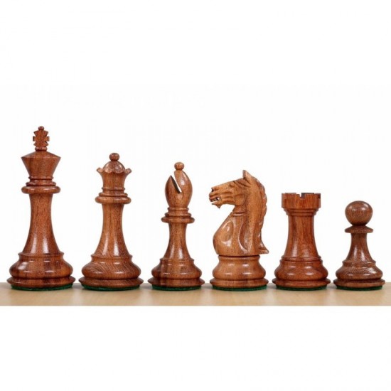 Набір шахів Супрім №6 коричневі +  дошка  Sapele Maple Dark 54 х 54 см
