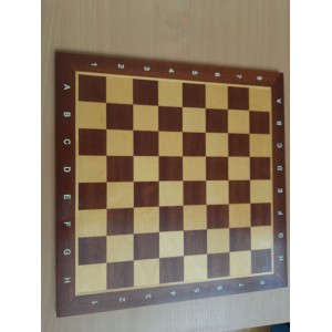Шахова дошка Sapele №5 нескладна з позначеннями 48х48 (Уцінка)