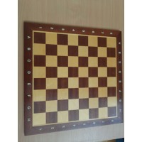 Шахова дошка Sapele №5 нескладна з позначеннями 48х48 (Уцінка)