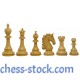 Шахматные фигуры Shere chess Ebony, черные (Индия)