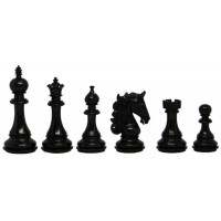 Шахматные фигуры Shere Сhess Pieces, черные (Индия)