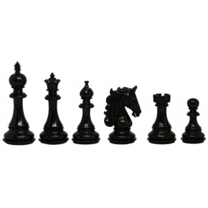 Шахматные фигуры Shere Сhess Pieces, черные (Индия)